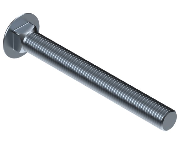 Carriage Bolts 7/16-14 x 6 in A307 A Steel ZC3