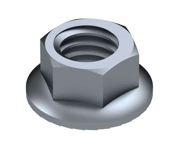 Flange Hex Nuts 3/8-16 x 11/32 in Hard Steel ZC3