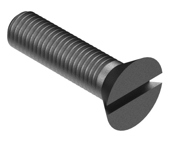 てとページ Flat Head Machine Screws #8-32 x 2-1/4 in Steel ZC3