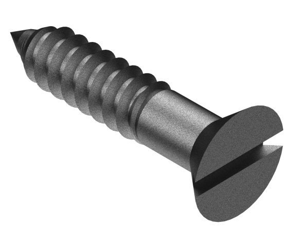 Flat Head Wood Screws #7-16 x 2-1/2 in Steel ZC