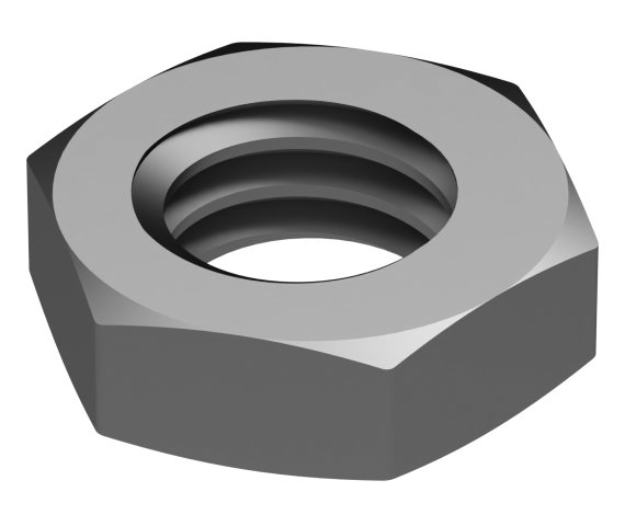 Jam Hex Nuts 1 1/8-12 x 39/64 in A563 A Steel