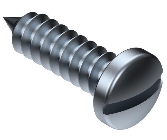 からし Pan Head Sheet Metal Screws #4-24 x 1/4 in Steel ZC3