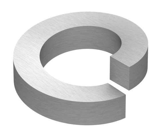 Split Lock Washers 1/4 x .487 in Steel Cadmium Clear