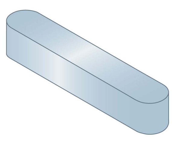 Machine Key M6 x 6 x 40 Form A C45K ZC Triv Undersize