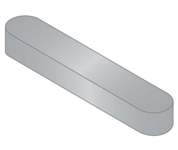 Machine Key M12 x 8 x 100 Form A SS316 PL UN