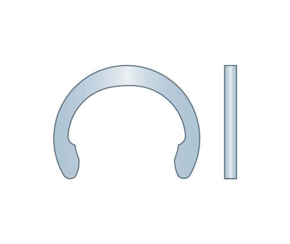 Crescent External Retaining Ring Clip 15 mm CS ZC Trivalent