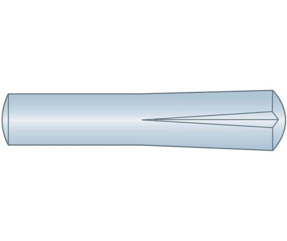 Groove Pin 3/8 x 1-1/4 Type B Low Carbon Steel Zinc Clear