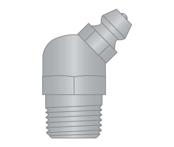 Grease Fitting Zerk 1/8-27 PTF 45D Stainless PV