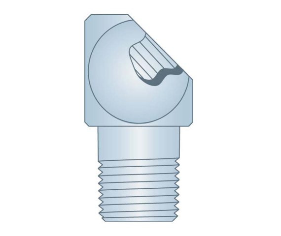 山口1/24 P16 Elbow 1/8-27PTF x 1/8-27NPTF 45D CS Z3