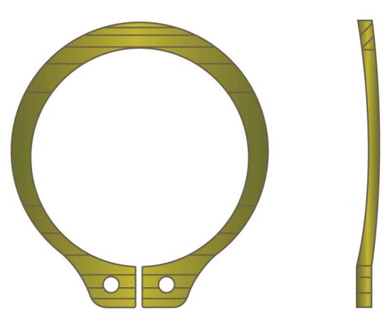 Snap Retaining Ring Bowed External .669 CYD MS16628