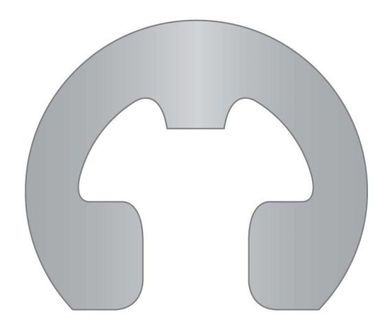 E-Clip Reinforced Retaining Ring Clip 5/32 CRES SS PV