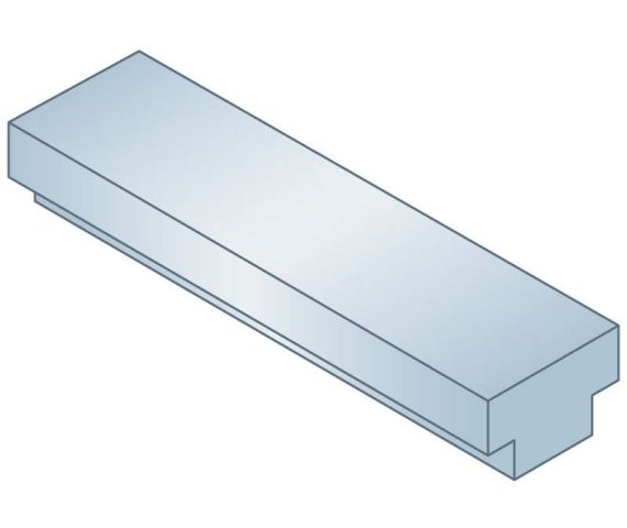 Keyway For Step Key MAK-A-KEY Step Key Stock 3/8 x 5/16 x 1 Ft Type 1 ZC Ovrsz