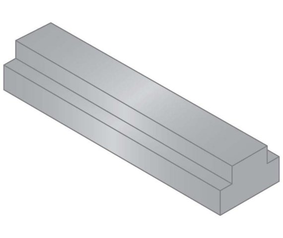 MAK-A-KEY Step Key Stock 1/4 x 5/16 x 1 Ft Type 2