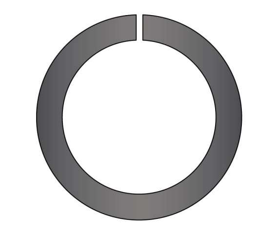 Simplex Round Retaining Rings Round External Closed Retaining Ring 1-3/8 Spring Steel Phos