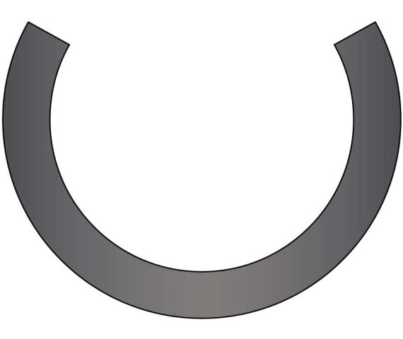 Round External Open Retaining Ring 7/8 HD Spring Steel Phos