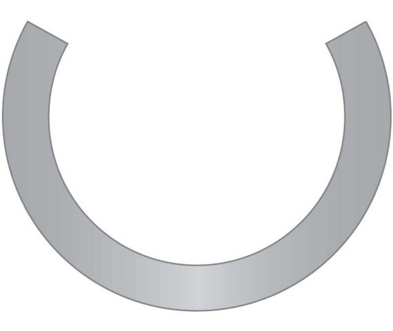 Round External Open Retaining Ring 1/4 HD Stainless Steel