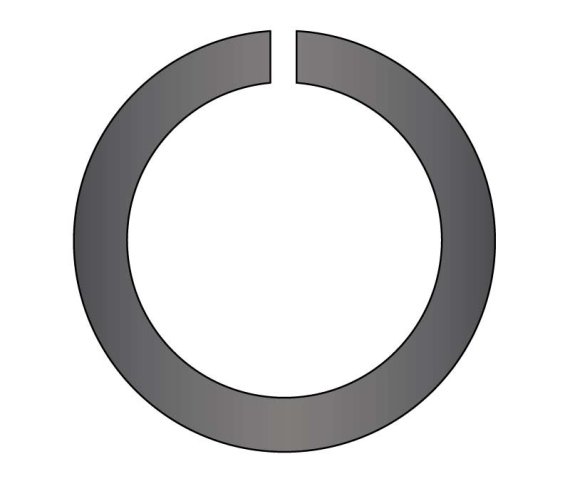 External Closed Square Retaining Ring 5/8 HD Spring Steel