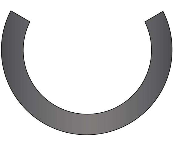 External Open Square Retaining Ring 1/4 HD Spring Steel
