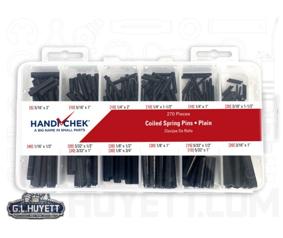 Coiled Spring Pin Assort 204 Piece