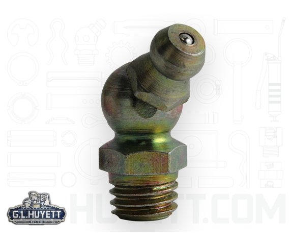 Grease Fitting Zerk M8x1.25 Taper Thread 45D Steel ZY