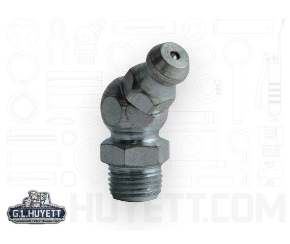Grease Fitting Zerk M8x0.75 Taper Thread 45D Steel Z3