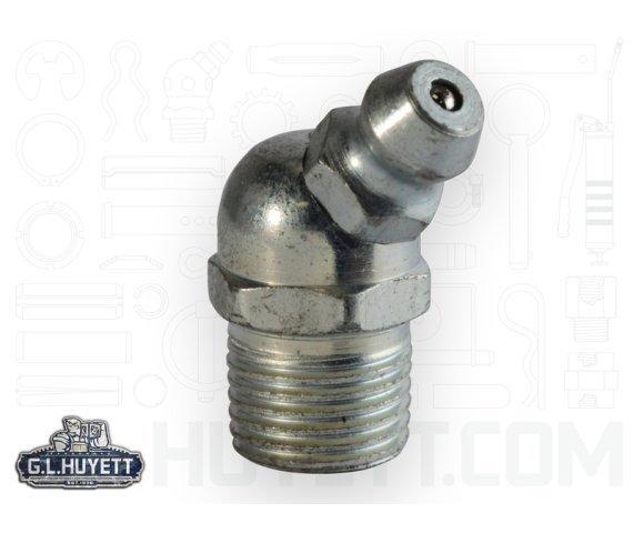 Lincoln Grease Fitting Zerk 45 1/8-27 PTF Steel ZC