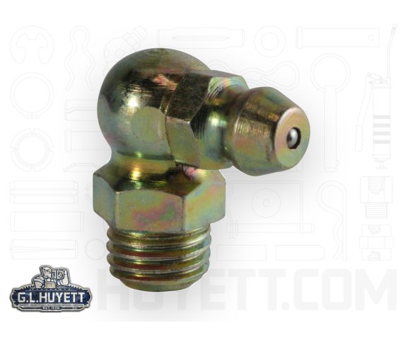 Lincoln Grease Fitting Zerk 90 M8 x 1 Taper Thread Steel ZY