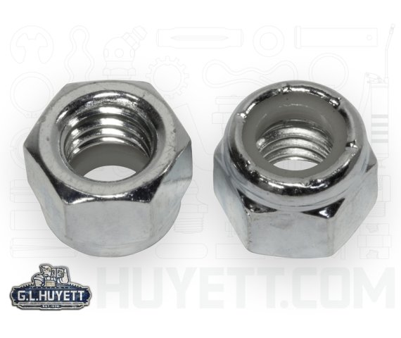 Lock Nut Nylon Insert 9/16-18 Zinc Clear Trivalent