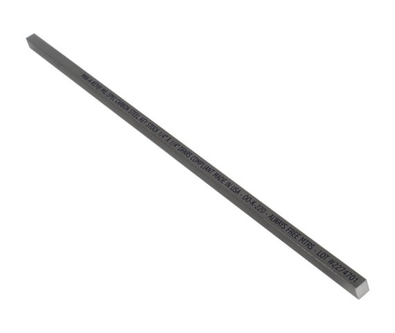 MAK-A-KEY Key Stock 1/4 x 1/4 x 1 ft CS PL OV MS
