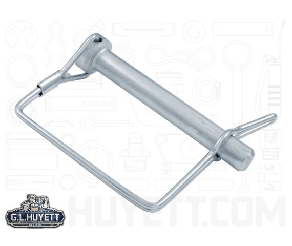 Snap Safety Pin Sq Two Wire Tab Lock 3/8 x 2-1/4 Steel ZC