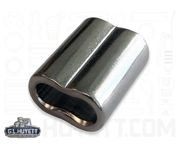 Sleeve, Wire Rope, 1/4, Crimp, 304 Stainless Steel