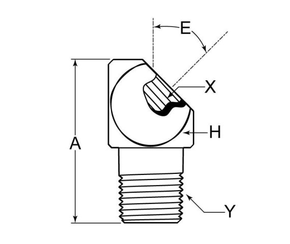Elbow 1/8-27PTF x 1/8-27NPTF 45D CS Z3