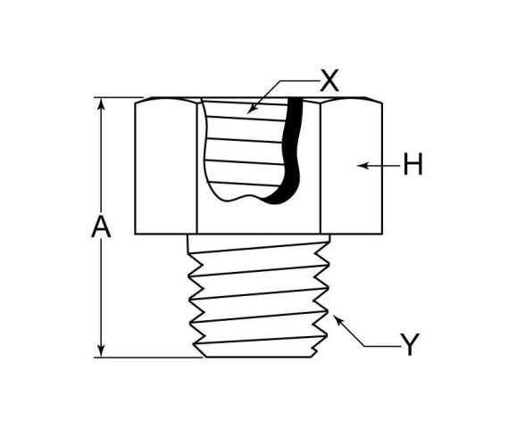 Adapter M6x1 x 1/4-28UNF CS ZC