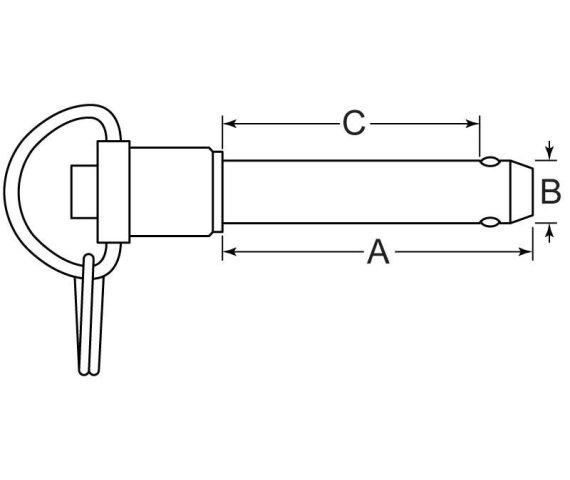 1600 Click Pin Positive Lock Quick Release Pin Ring Grip 3/16 x 1 Alloy CD