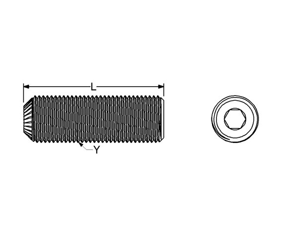 0.5 in. -13 x 2.38 in.-PT Coarse Thread Socket Head Cap Screw, Alloy