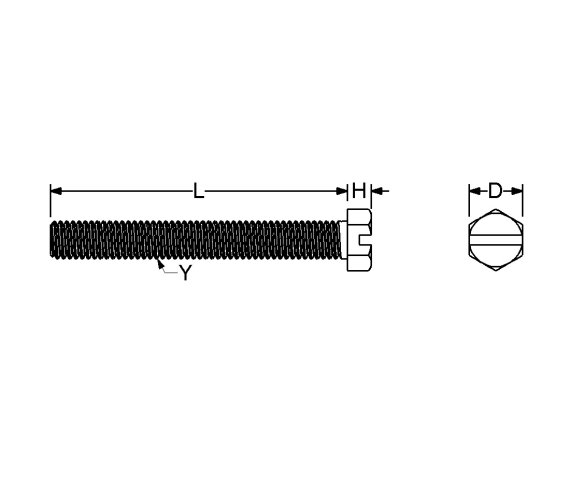 Hex Head Machine Screws #8-32 x 1-1/4 in SteelZC