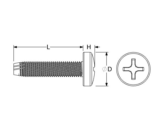 りふぃページ Pan Head Sheet Metal Screws #6-32 x 5/8 in SteelZC