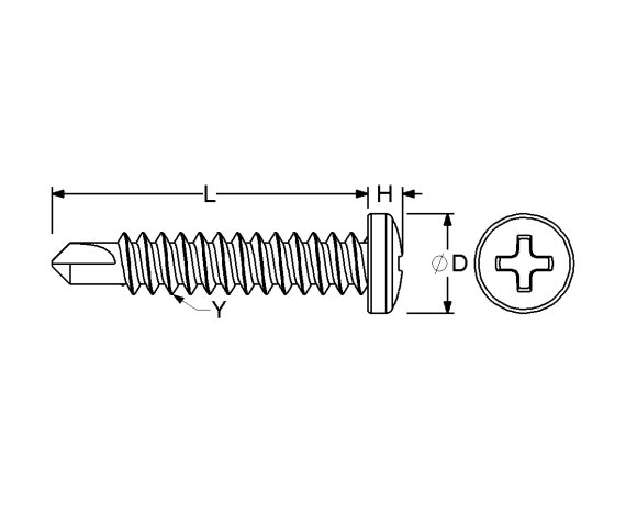 Pan Head Sheet Metal Screws #8-18 x 3/4 in Steel ZC3