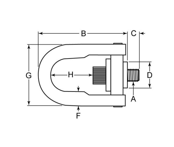 Balail Actek Hoist Ring, 3/8-16 X 35/64, Swivel, Bail: 3/8, BO
