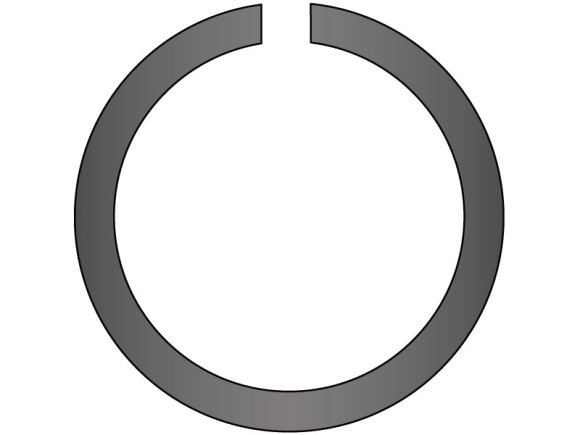 Wire Retaining Ring Bearing Rect External 400 mm Steel Phos