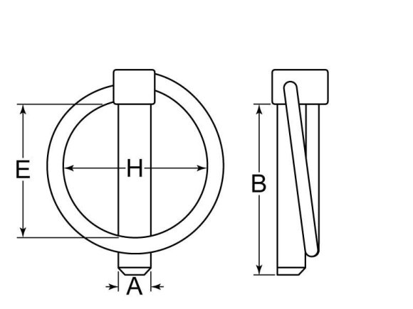 ITW Lynch Pin 7/16 x 1-11/32 Cbn Steel ZC 1-31/32" Shank