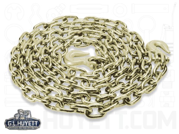 thumbnail interactive-video image 1 of Auto Body Frame Machine Pull Chain - 3/8" X 10' Grade 70 With 3/8" Grab Hook (Heavy Duty, 6600 Lb Capacity) 1 of 4