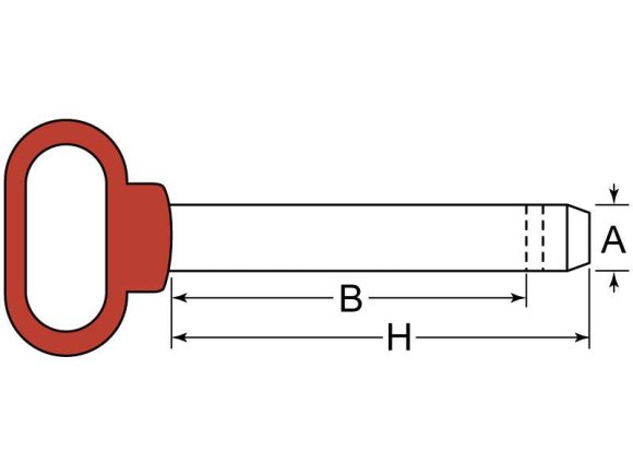 Mild Steel 4inch Red Handle Hitch Pin, For Tractor At Rs 190/piece In - View #4