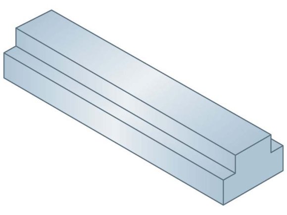 MAK-A-KEY Step Key Stock 3/8 x 1/2 x 1 Ft Type 2 ZC