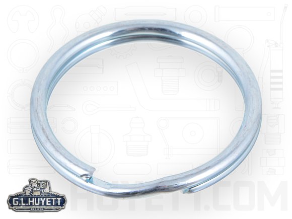 Split Ring .604 x .46 x .072 Temp Steel Zinc Clear