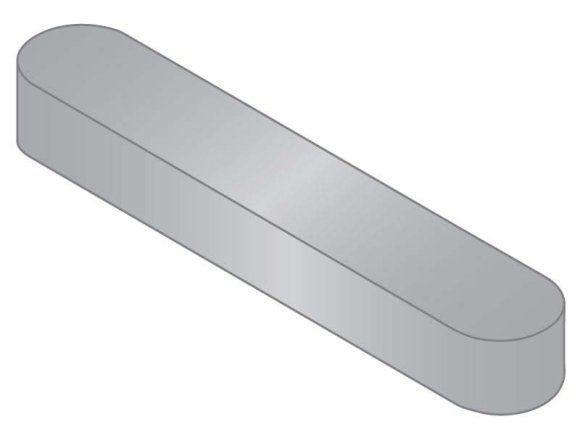 Machine Key M14 x 6 x 100 Form A SS300 PL UN