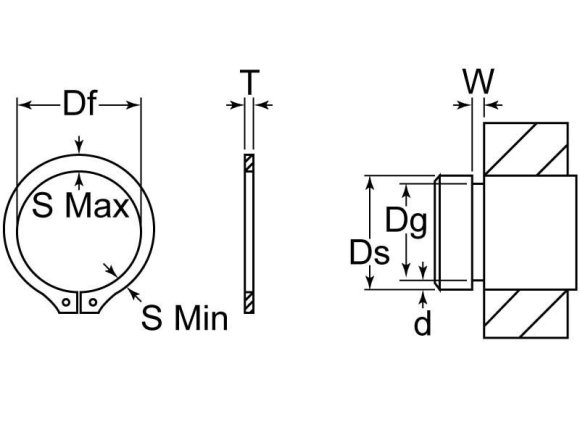 thumbnail image 2 of Retaining Rings External Manufactue Vaies Etaining Ing,Self-Lock PO,3-16in.,PK50 Retaining Ring Self-lock Po 3/16in. Pk50 X 2 of 12