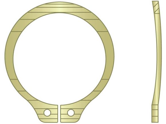 Snap Retaining Ring Bowed External 7/16 Steel Zinc MS16628
