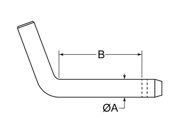 Bent Pin 5/8 x 5 Carbon Steel Zinc Clear