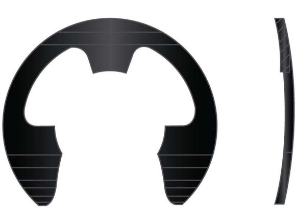 E-Clip Bowed External Retaining Ring Clip 1/4 CS PH